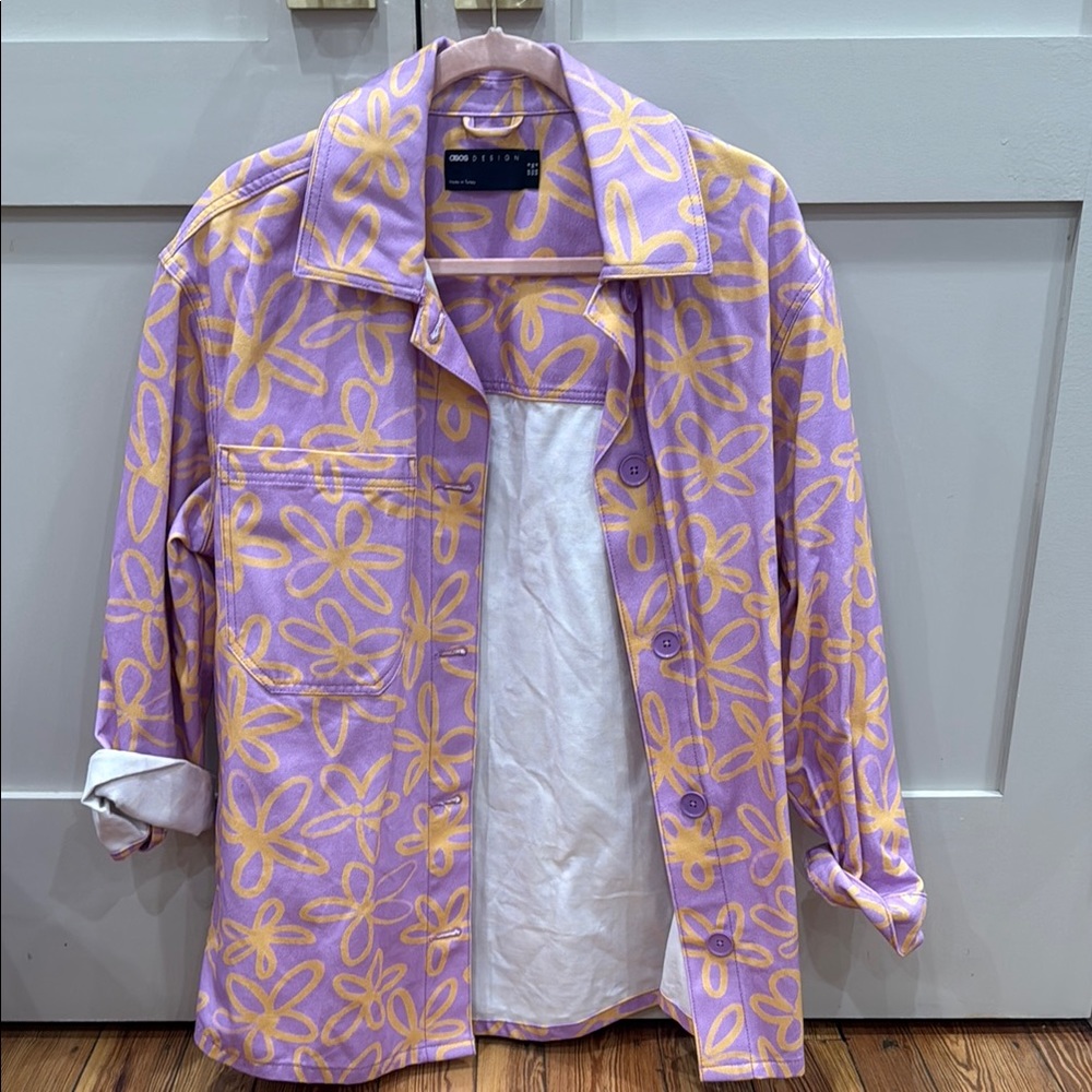 Purple and Yellow Floral Shirt